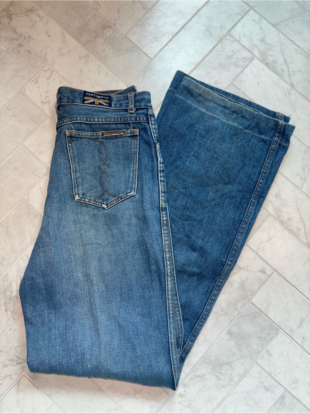 Pentimento Vintage Flared Soft Denim Pants